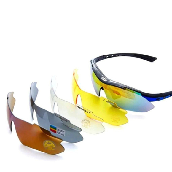 5 In 1 Lens Wrap Sunglasses Sporty Athletics Men And Women's Sunglasses - Picture 3 of 11